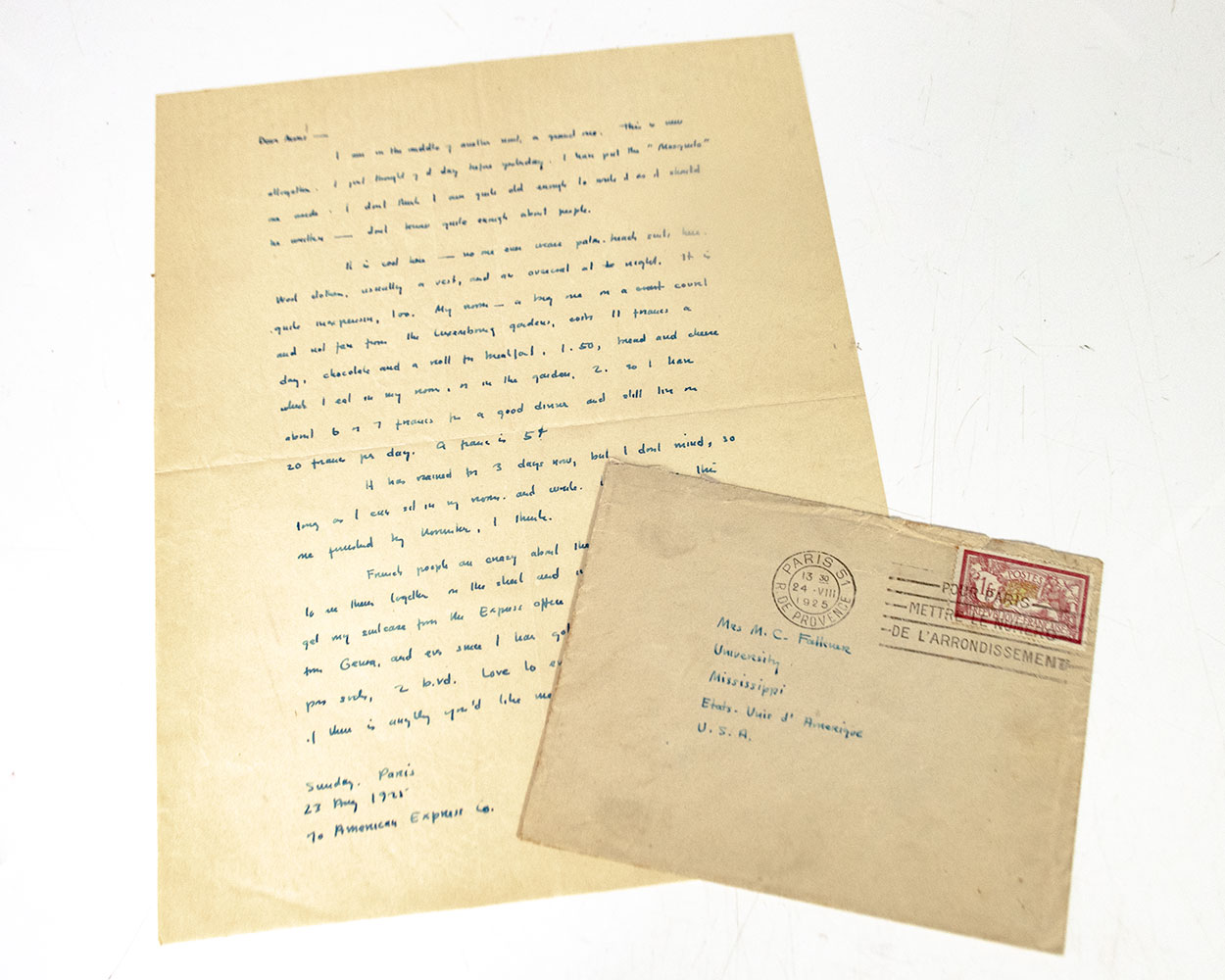 William Faulkner Autographed Signed Letters.