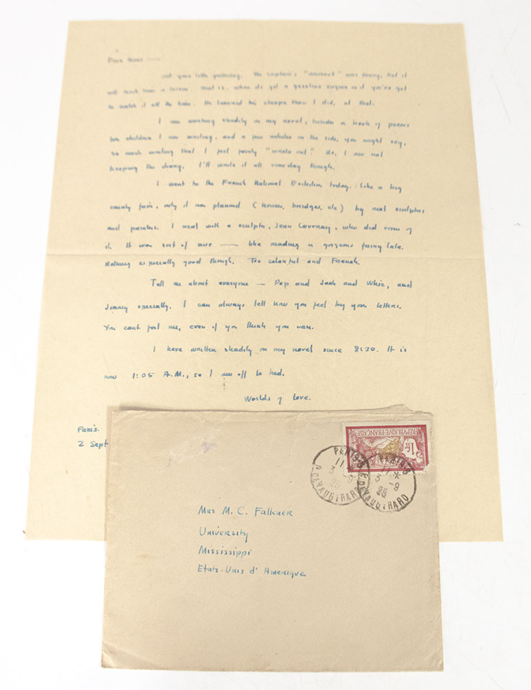 William Faulkner Autographed Signed Letters.