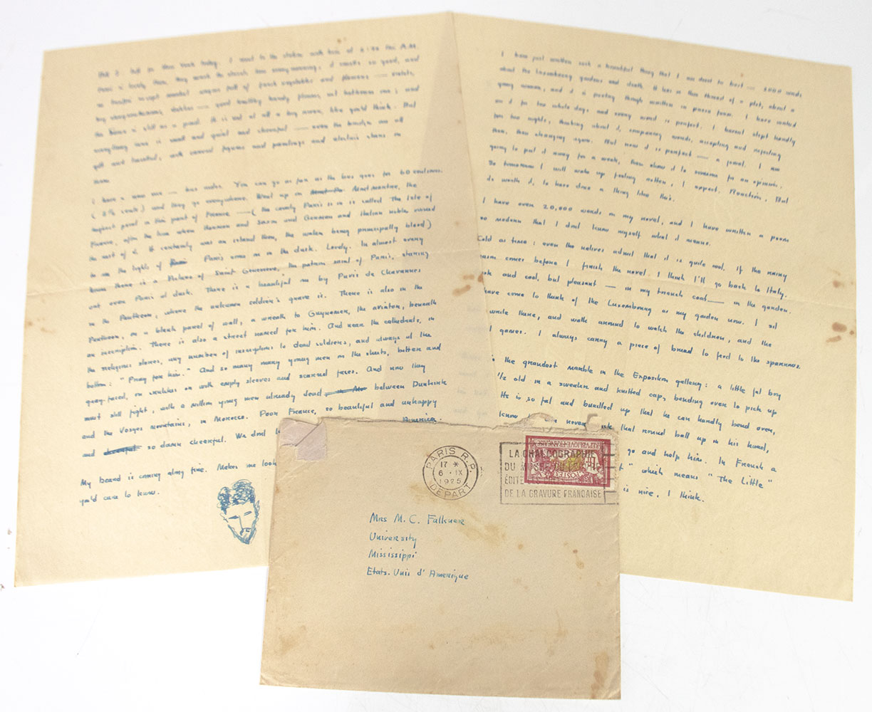 William Faulkner Autographed Signed Letters.