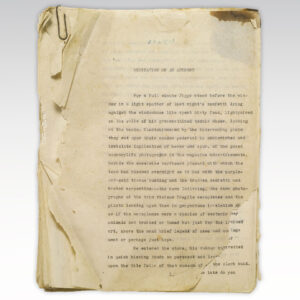 Rare original carbon typescrip of Faulkner's Pylon