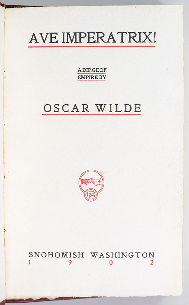 Ave Imperatrix! A Dirge of Empire by Oscar Wilde.