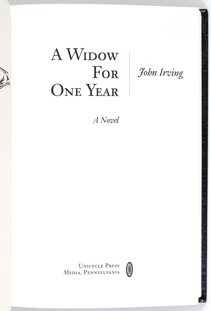 A Widow for One Year.