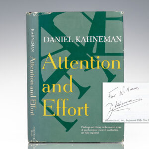 Cover of first edition Attention and Effort with signature.