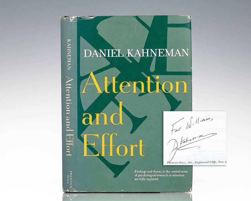 Cover of first edition Attention and Effort with signature.