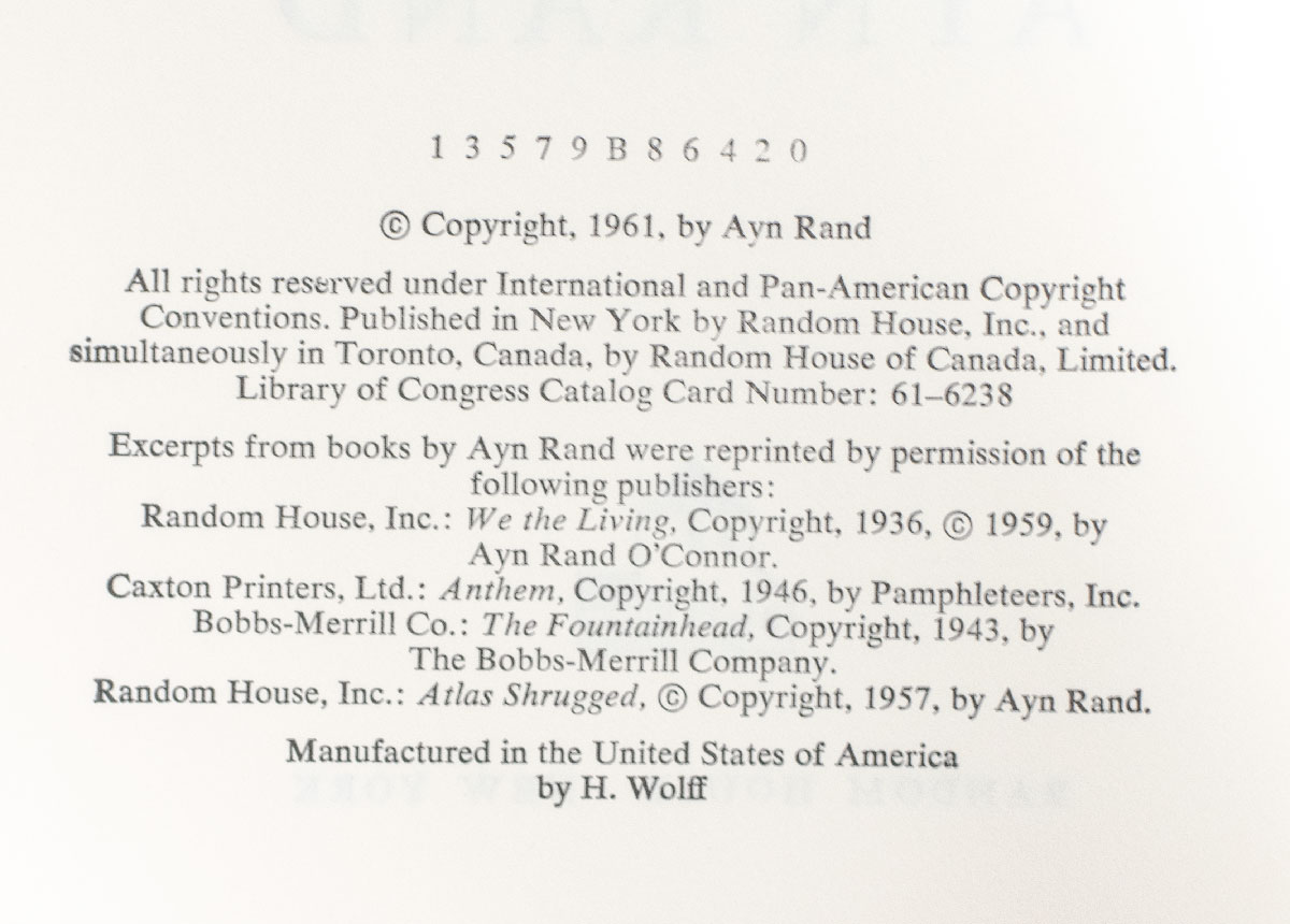 For the New Intellectual: The Philosophy of Ayn Rand.