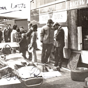 Colin Chapman Signed Lotus Photograph.