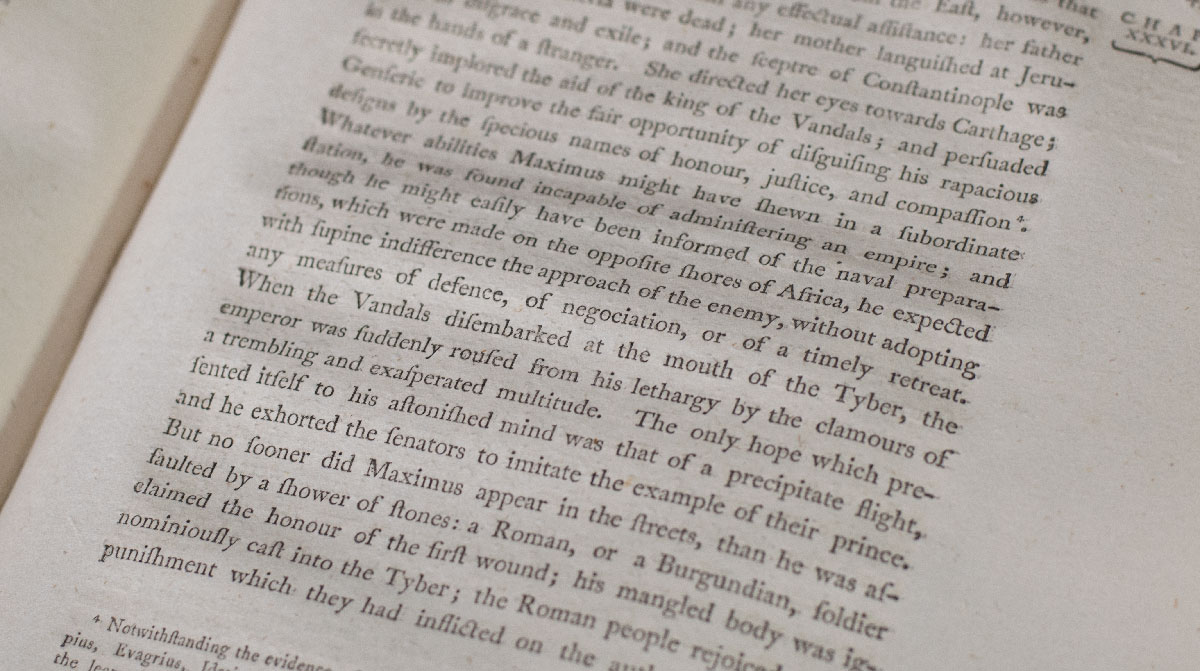 The History of the Decline and Fall of the Roman Empire.