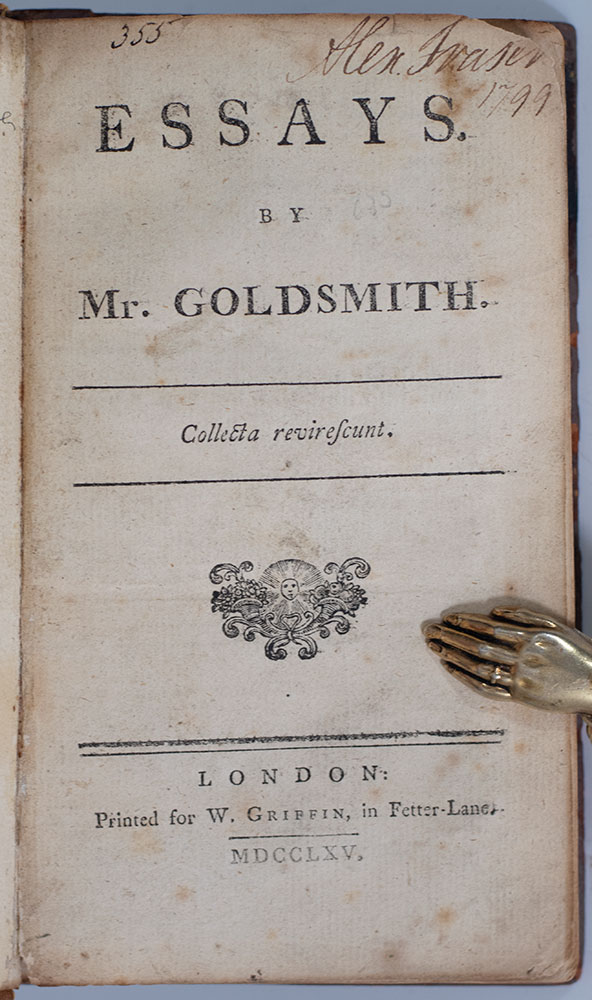 Essays by Mr. Goldsmith.