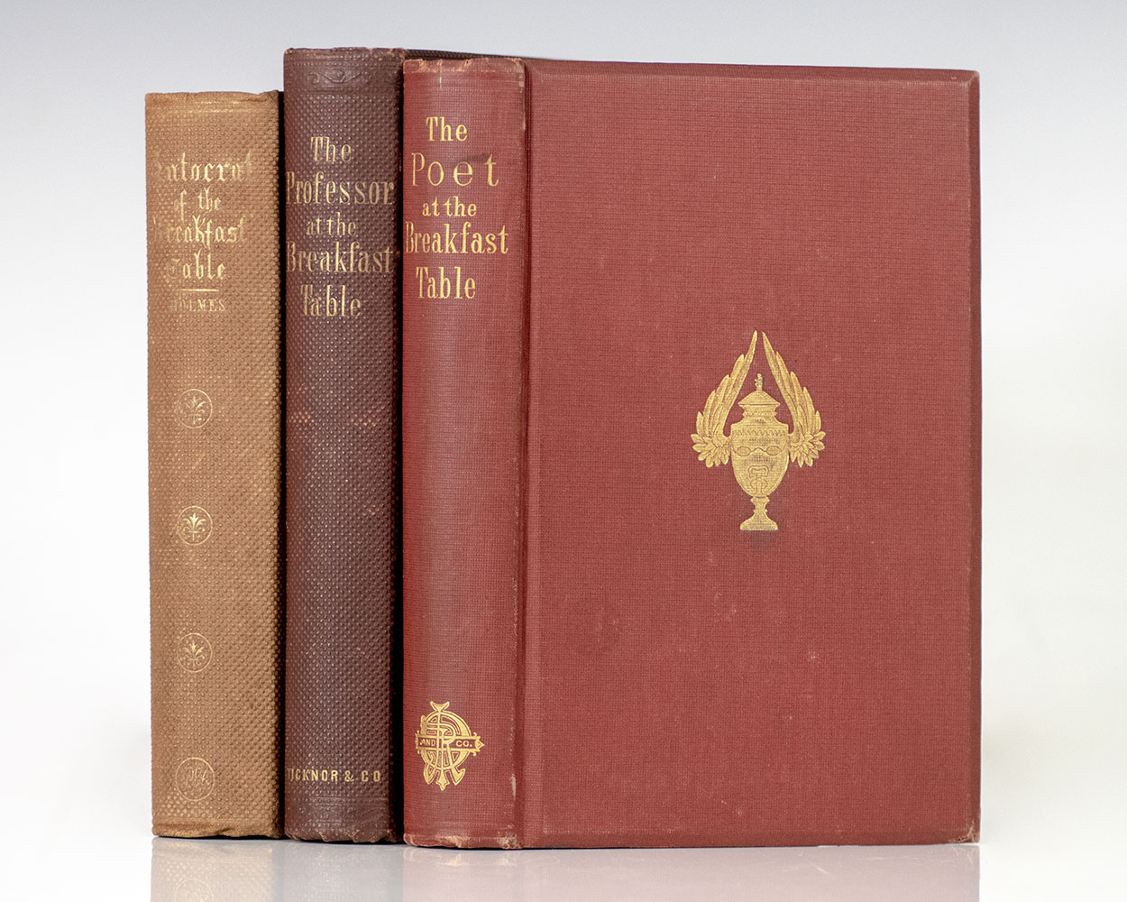 The Autocrat of the Breakfast-Table; The Professor at the Breakfast-Table; and The Poet at the Breakfast-Table.