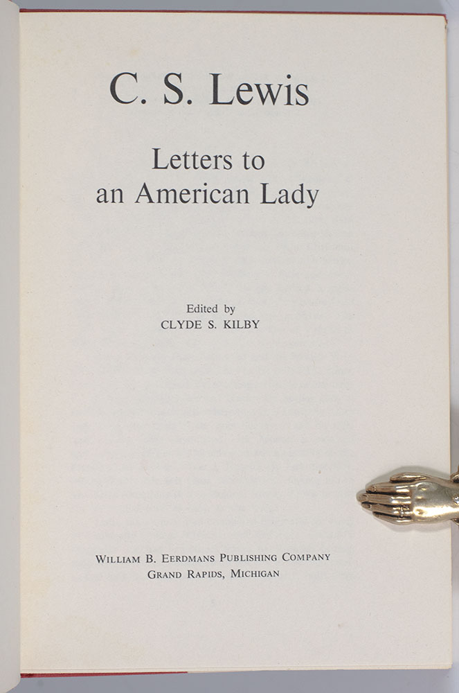 Letters to an American Lady.