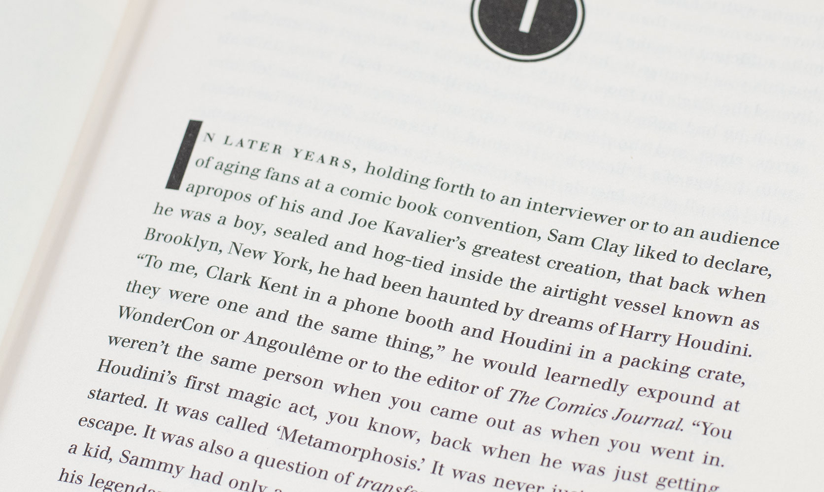 The Amazing Adventures and Kavalier and Clay.