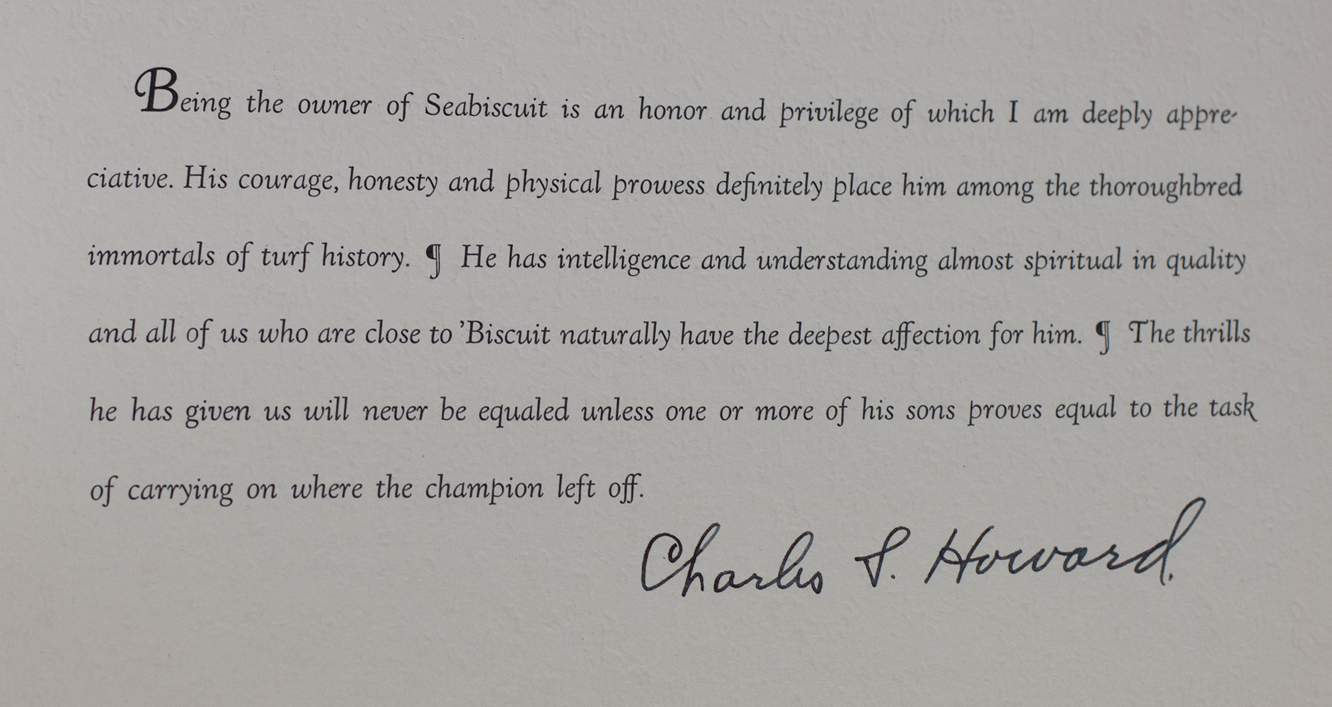Seabiscuit: The Saga of a Great Champion.
