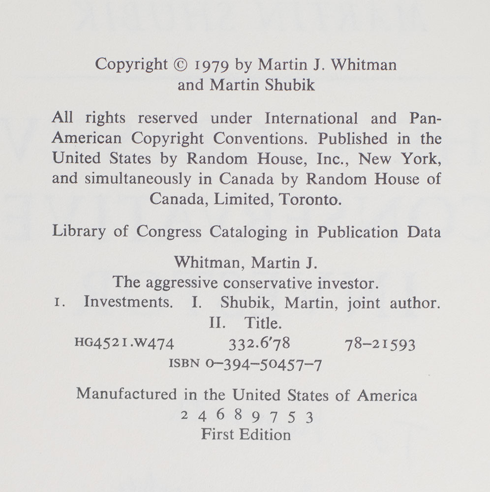 The Aggressive Conservative Investor.