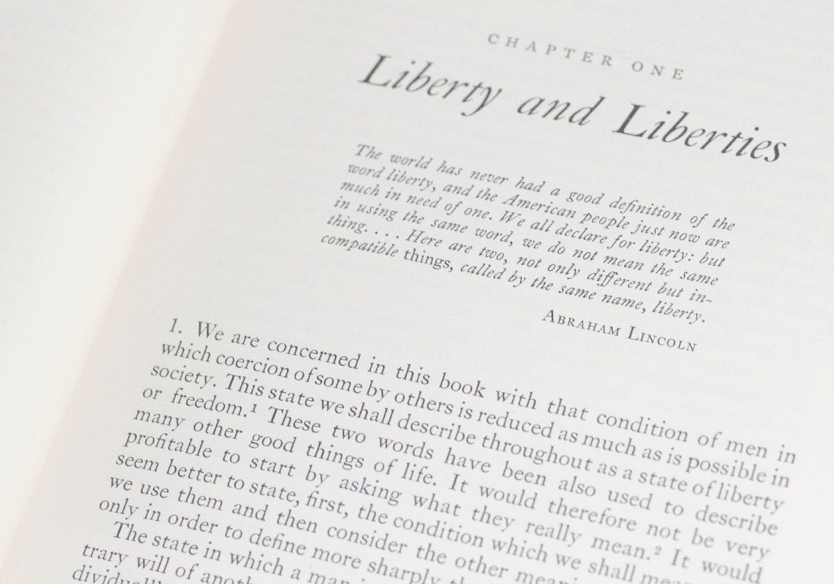 The Constitution of Liberty.