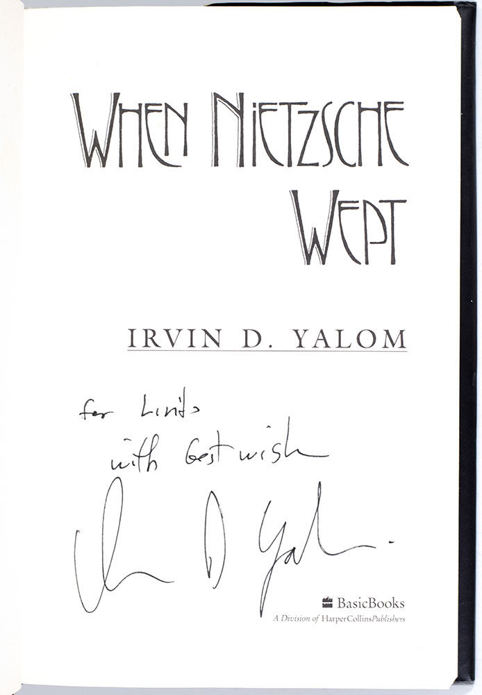 When Nietzsche Wept: A Novel of Obsession.