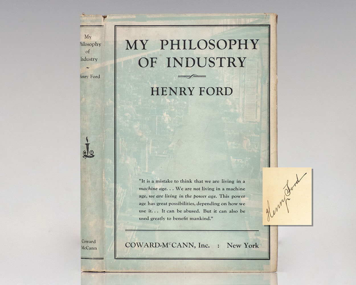 My Philosophy of Industry.