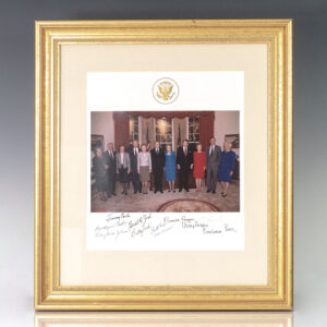 Five Presidents and Six First Ladies Signed Photograph.