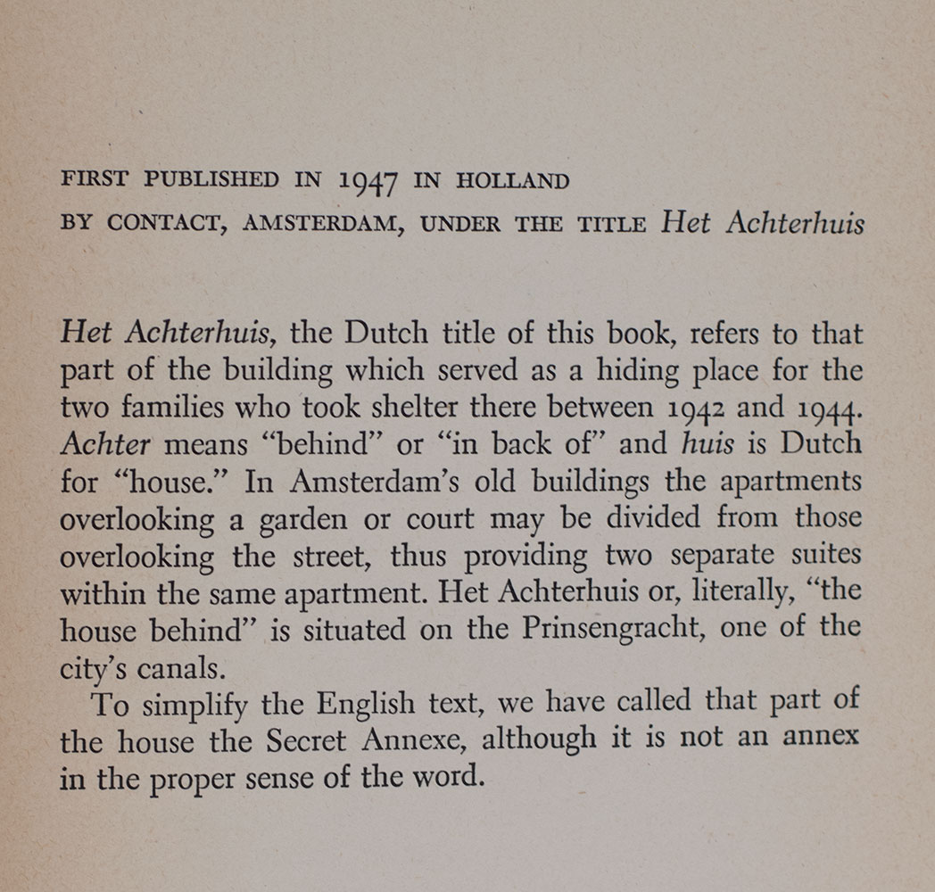 Anne Frank: The Diary of a Young Girl.