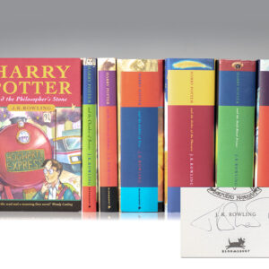 Harry Potter Series. Harry Potter and the Philosopher's Stone, Chamber of Secrets, Prisoner of Azkaban, Goblet of Fire, Order of the Phoenix, The Half-Blood Prince, and The Deathly Hallows.
