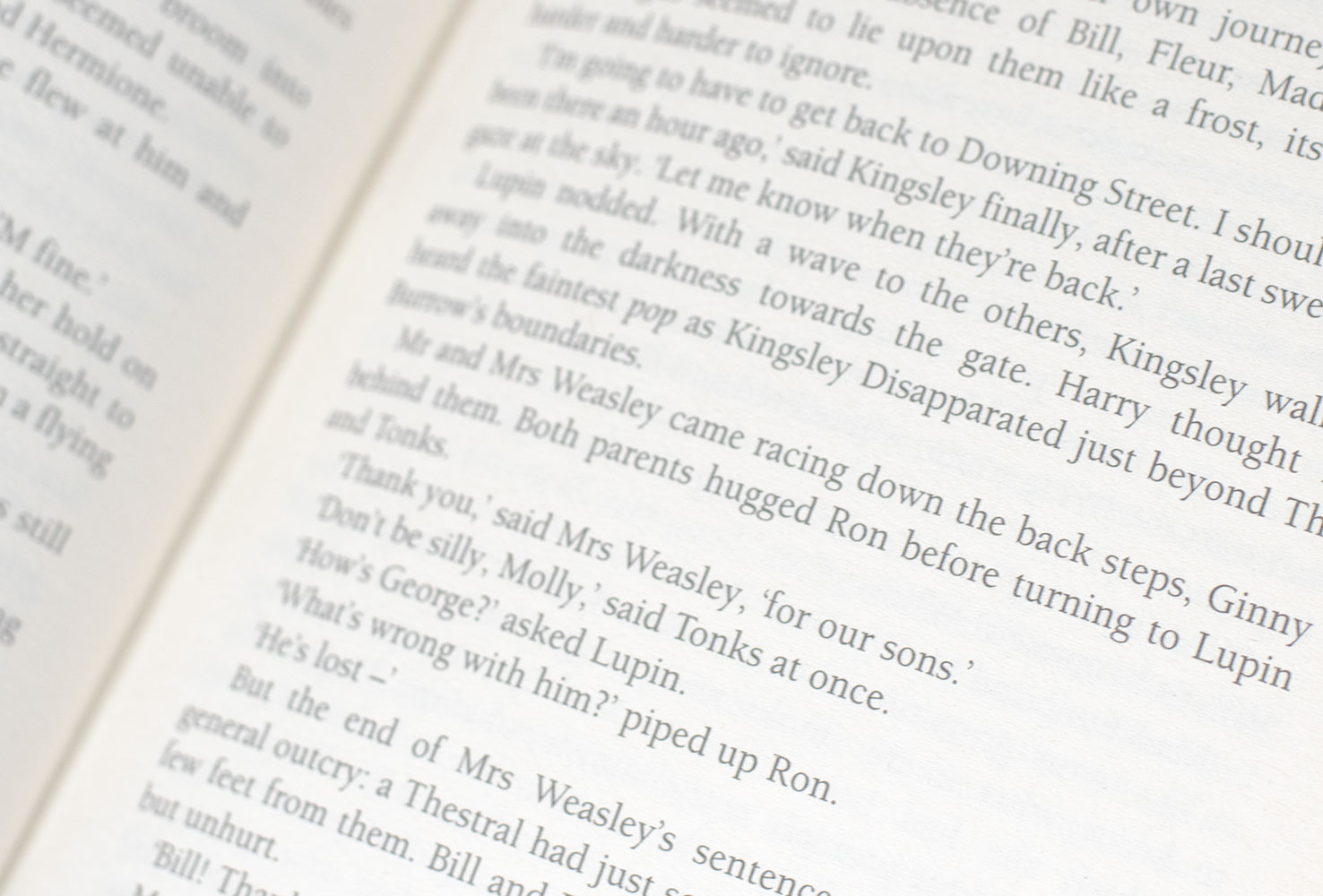 Harry Potter Series. Harry Potter and the Philosopher's Stone, Chamber of Secrets, Prisoner of Azkaban, Goblet of Fire, Order of the Phoenix, The Half-Blood Prince, and The Deathly Hallows.