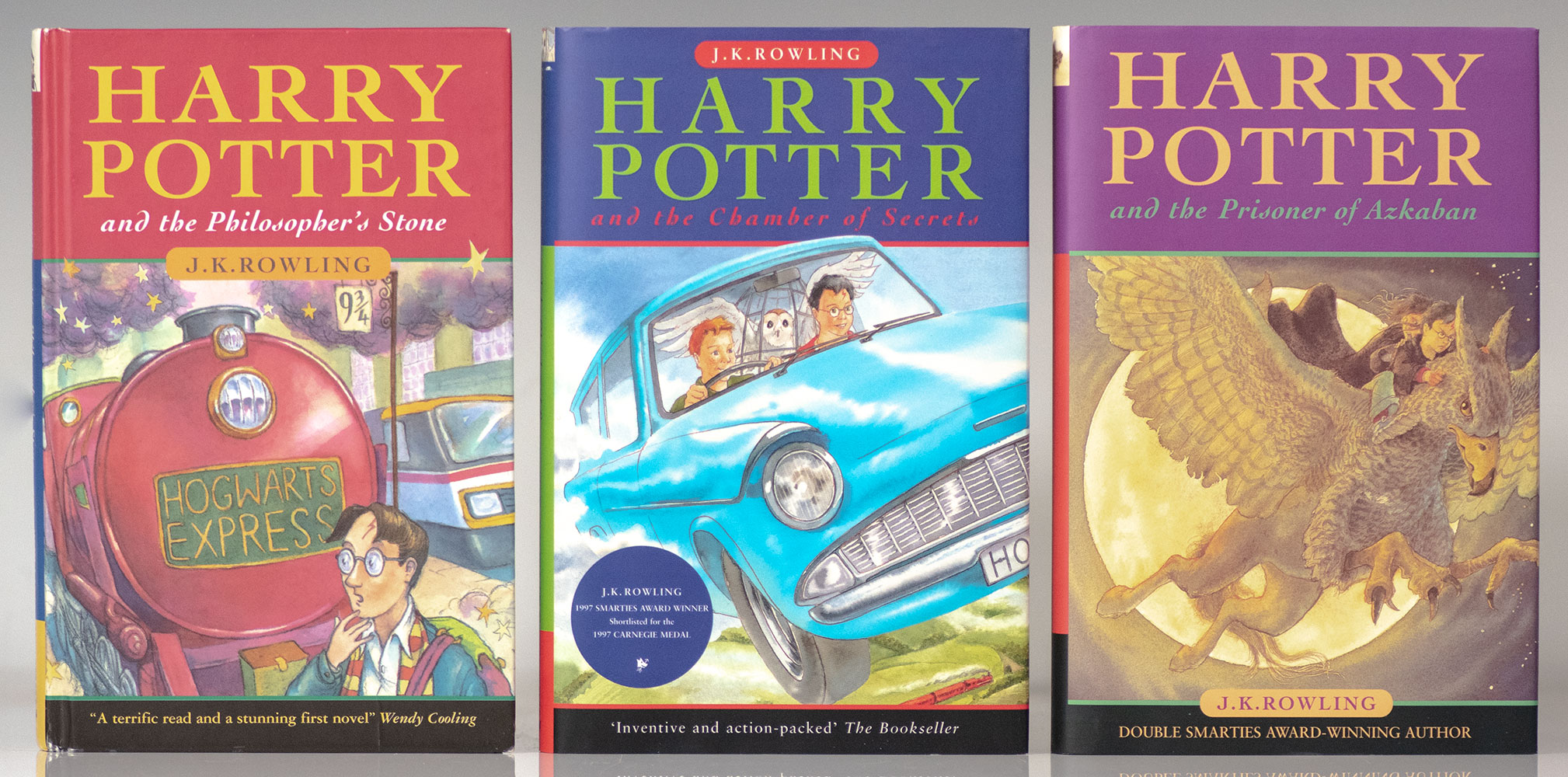Harry Potter Series. Harry Potter and the Philosopher's Stone, Chamber of Secrets, Prisoner of Azkaban, Goblet of Fire, Order of the Phoenix, The Half-Blood Prince, and The Deathly Hallows.