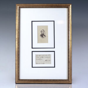 Abraham Lincoln Autograph Oath of December 8 Endorsement Signed.