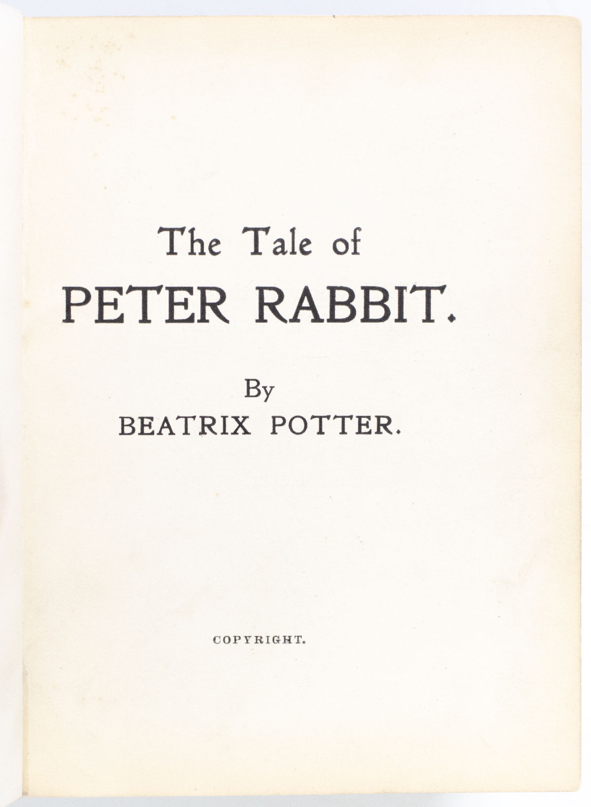 The Tale of Peter Rabbit.