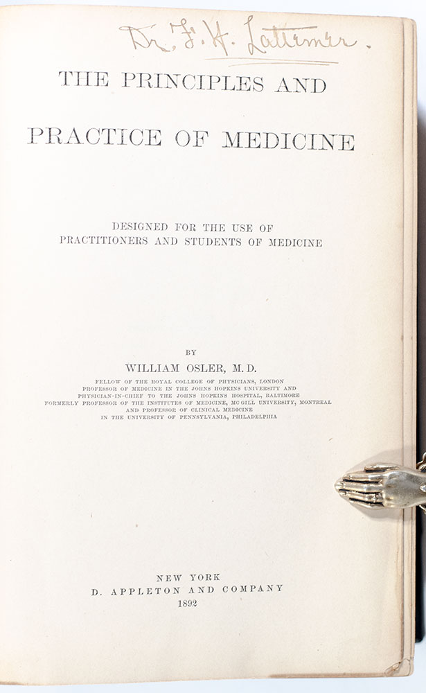 The Principles and Practice of Medicine.