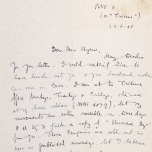 George Orwell Autographed Letter Signed.
