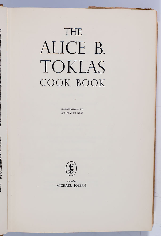 The Alice B. Toklas Cook Book.