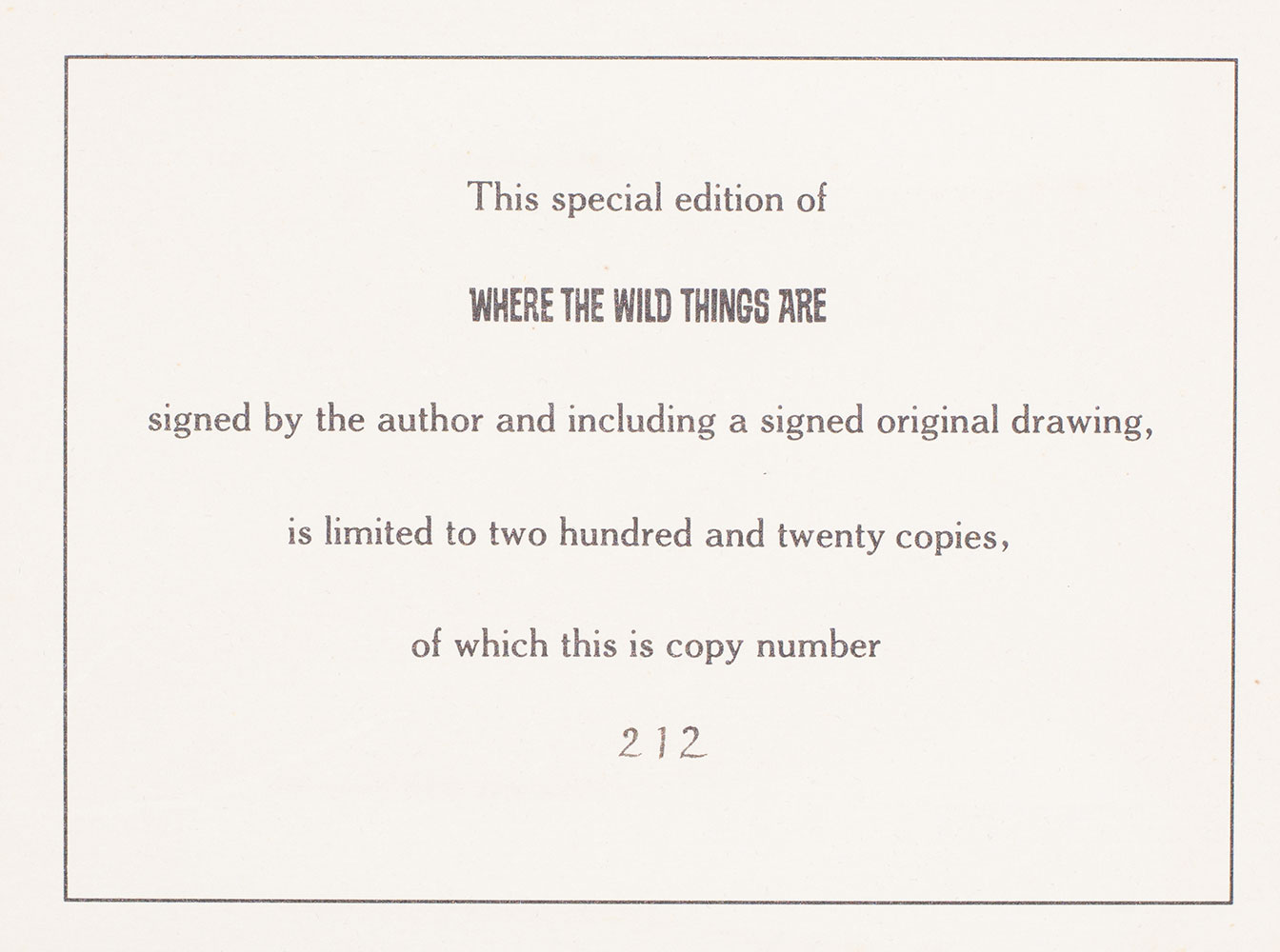 Where the Wild Things Are.