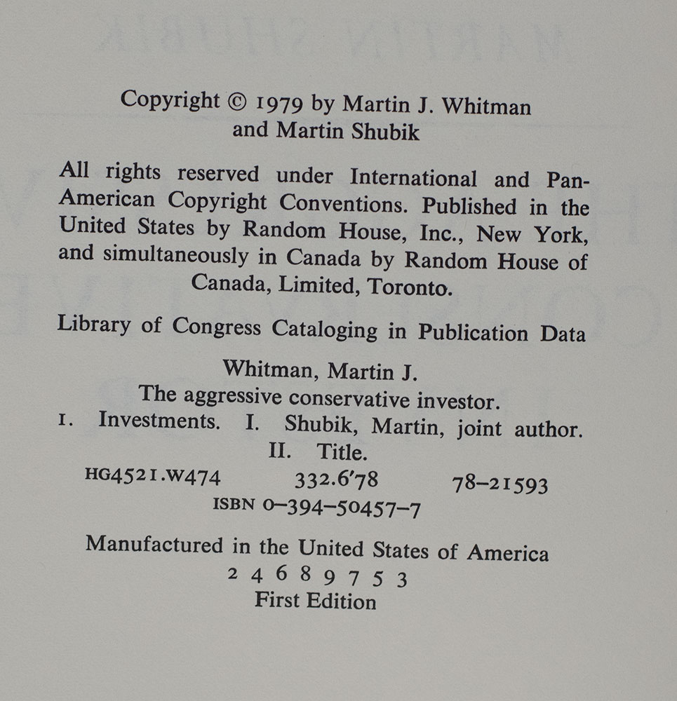 The Aggressive Conservative Investor.