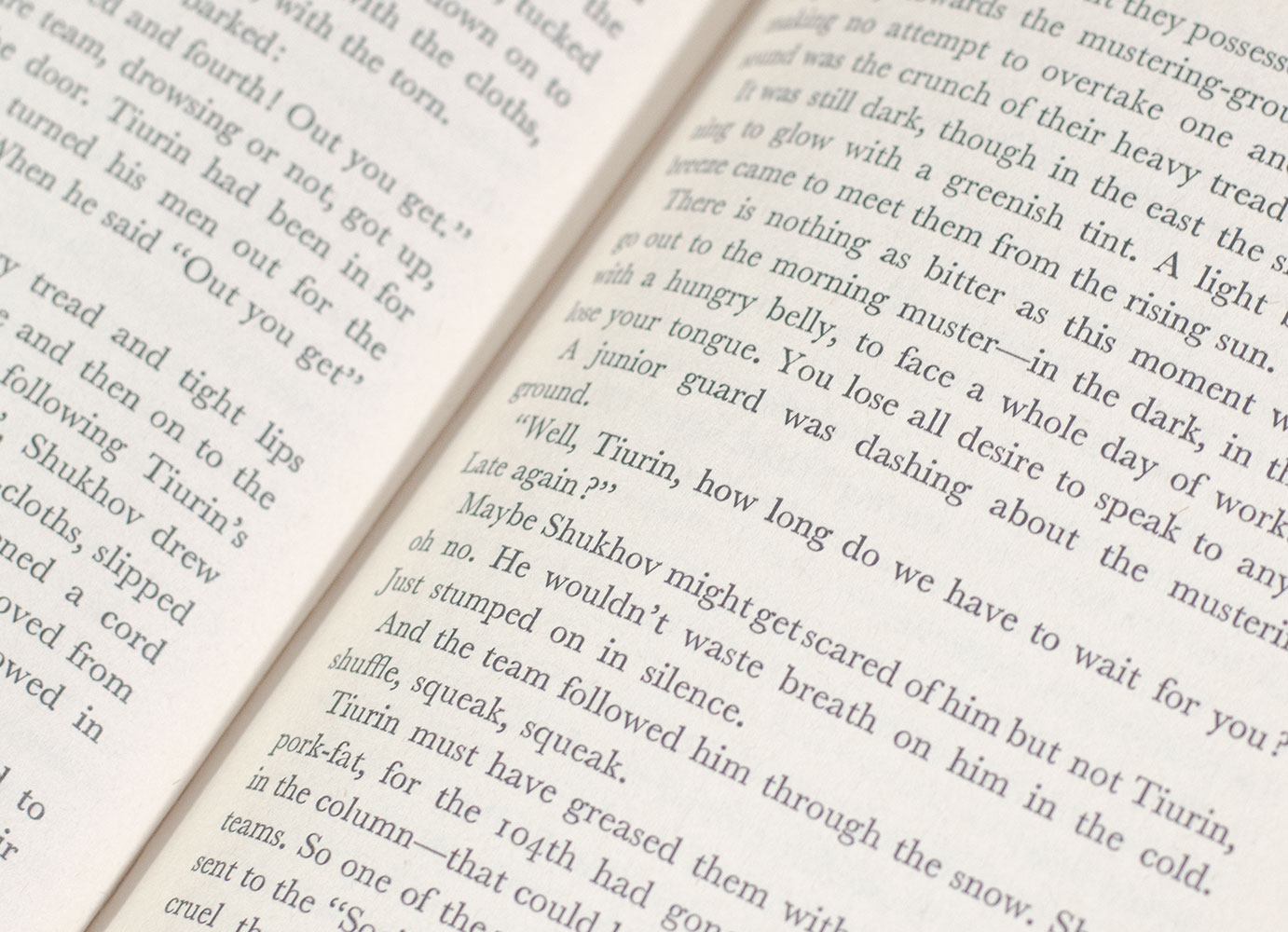 One Day in the Life of Ivan Denisovich.