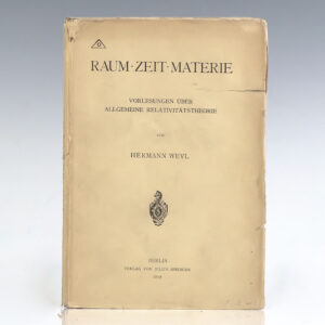 Raum Zeit Materie Vorlesungen uber Allgemeine [Space, Time, Matter].