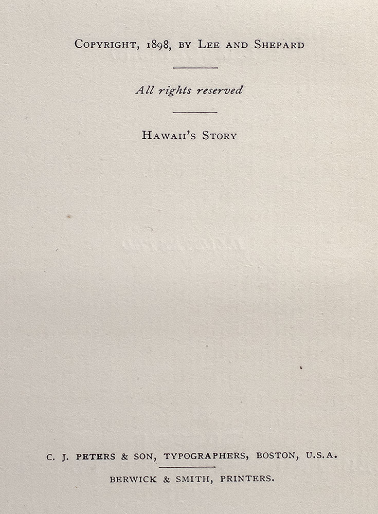 Hawaii's Story by Hawaii's Queen.