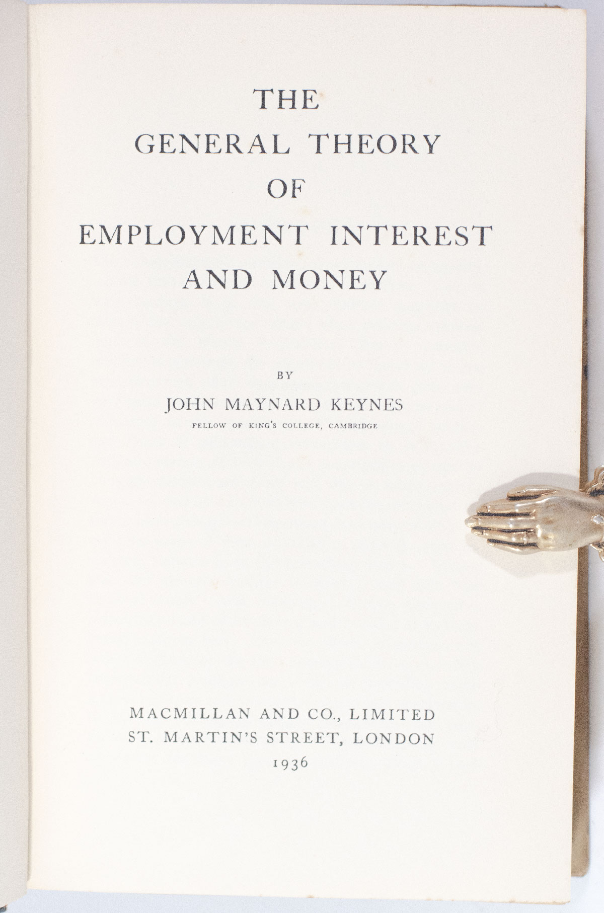 The General Theory of Employment, Interest and Money.