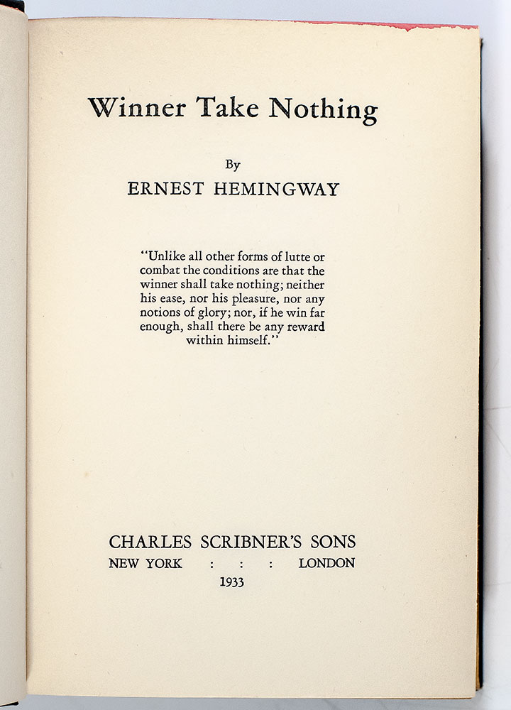 Winner Take Nothing.