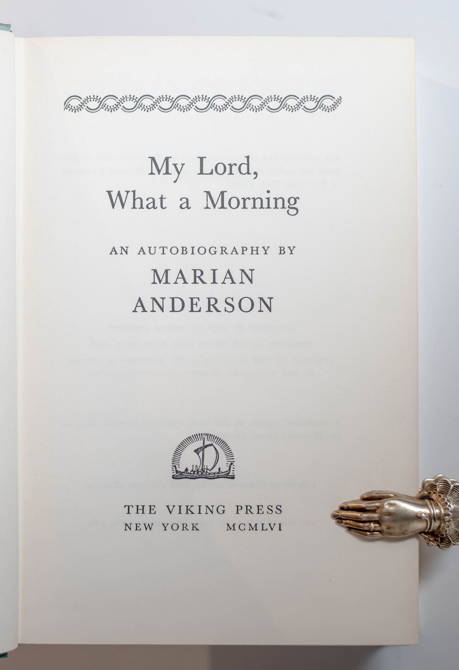 My Lord, What A Morning: An Autobiography by Marian Anderson.