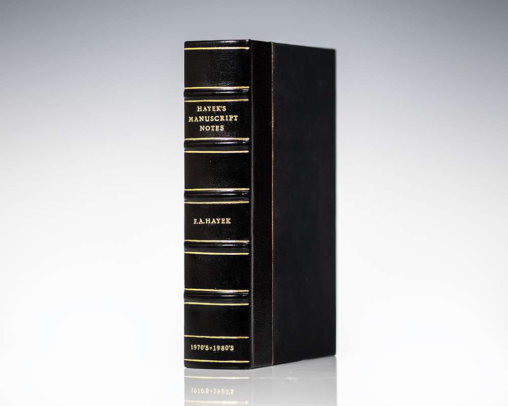 F.A. Hayek Collection of 28 Index Cards with Autograph Manuscript Notes on economics and Other Subjects.