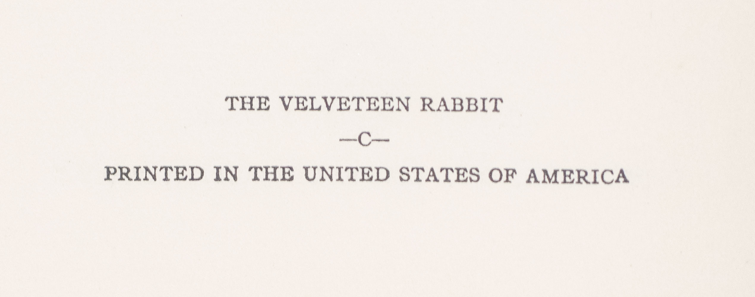 The Velveteen Rabbit or How Toys Become Real.