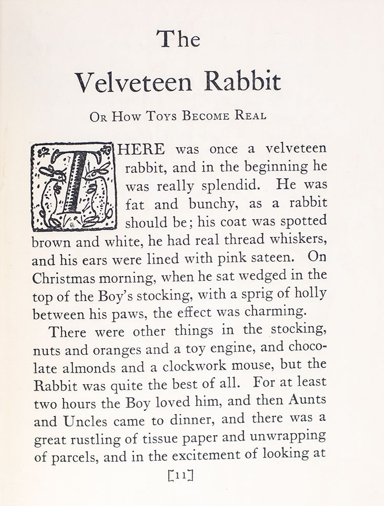 The Velveteen Rabbit or How Toys Become Real.