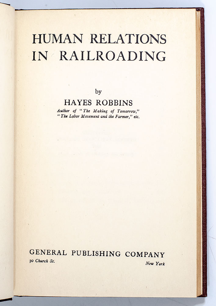 Human Relations in Railroading.
