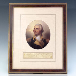 George Washington Signed Partial Document.