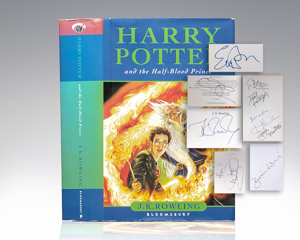 First Edition of Harry Potter and the Half-Blood Prince; Signed by J.K. Rowling, Daniel Radcliffe, Emma Watson, and several other members of the 2009 film cast