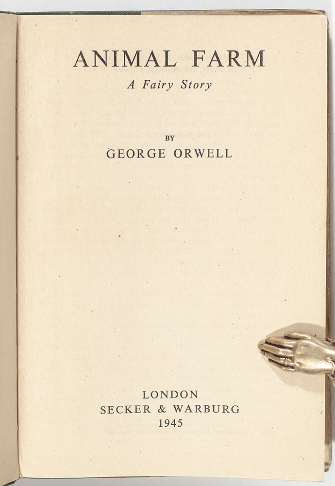 Animal Farm: A Fairy Story.