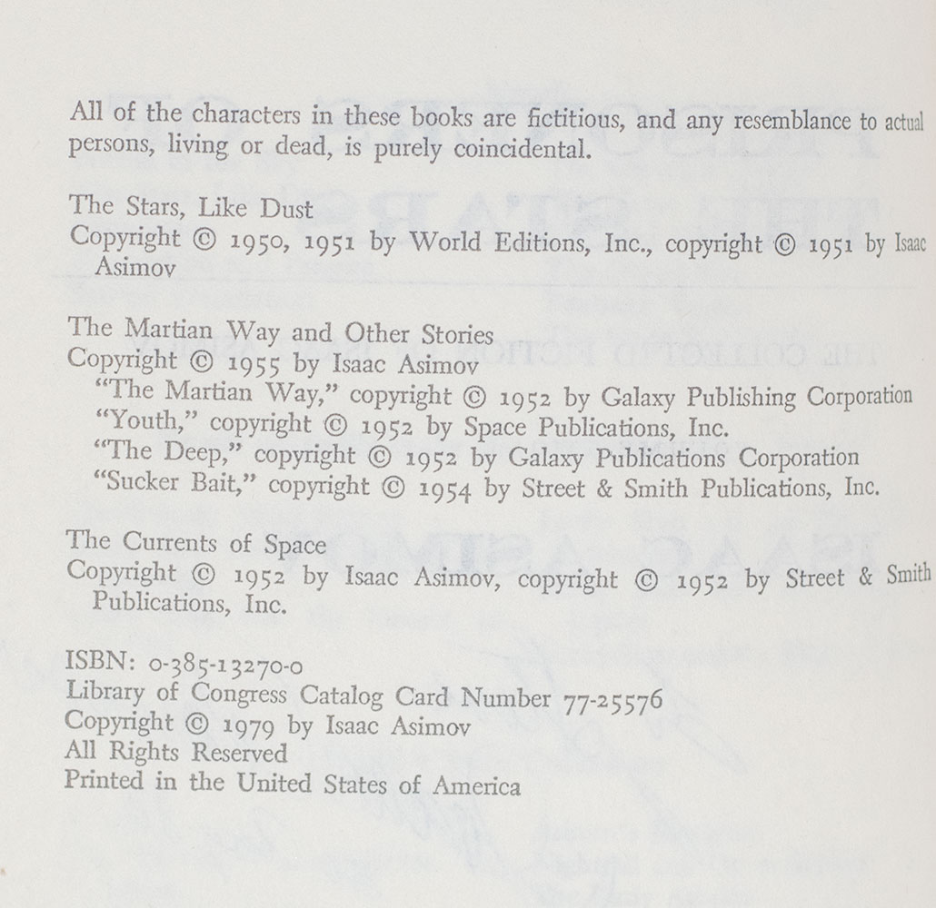 The Collected Fiction of Isaac Asimov: The Far Ends of the Earth and Prisoners of the Stars.