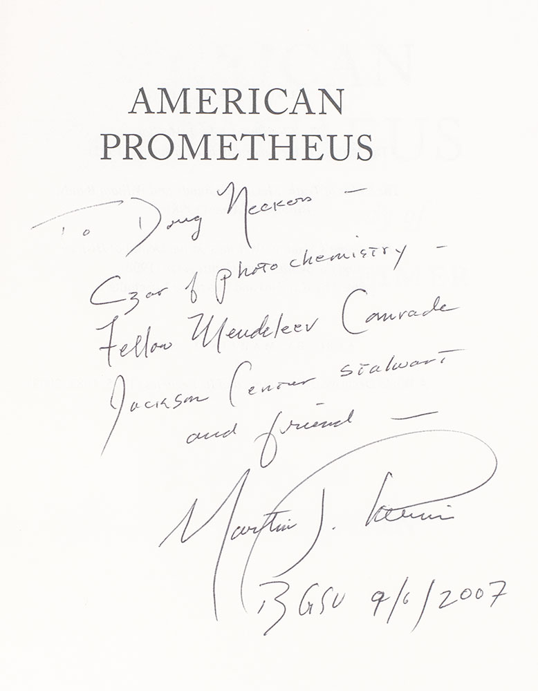 American Prometheus: The Triumph and Tragedy of J. Robert Oppenheimer.