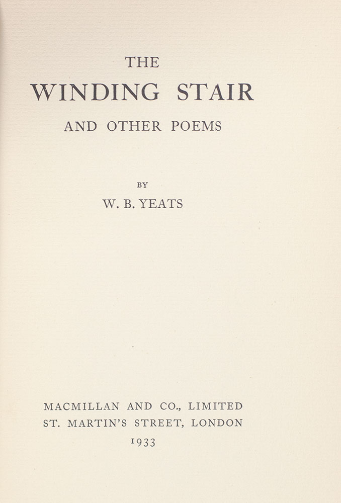 The Winding Stair and Other Poems.