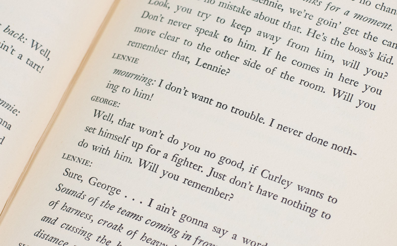 Of Mice and Men: A Play in Three Acts.