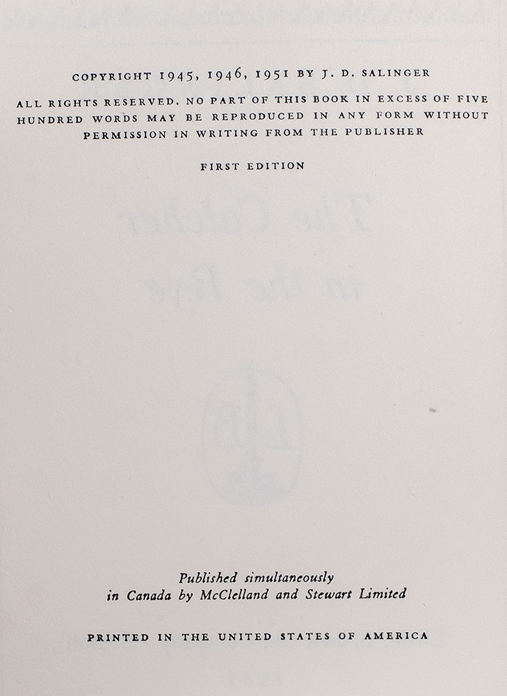 The Catcher In The Rye.